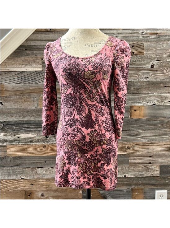 Free People Dresses & Skirts - Free People Floral Pink Mini Dress Size Medium